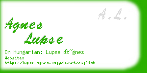 agnes lupse business card